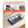 thumbnail image 2 of KFFKFF Under Bed Storage with Transparent Lids, 39.2 x 19.7 x 7.1 Inch, 90L Large Capacity Containers, Slim Underbed Drawer and Organizer for Shoes, Blankets, and Bedroom Essentials, Set of 4, 2 of 9