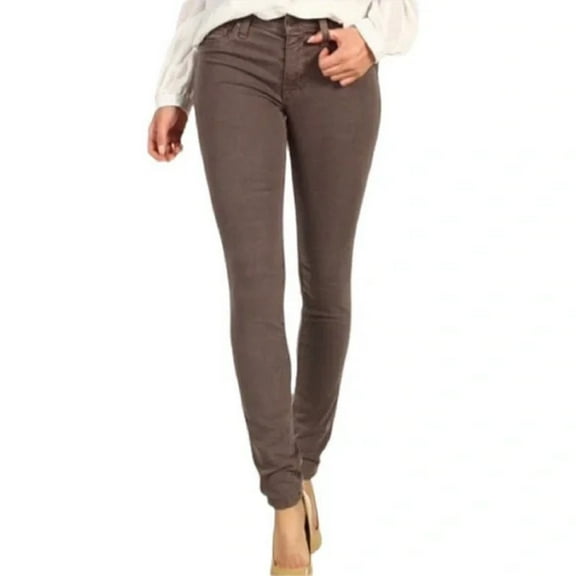 Hudson NICO Midrise Super Skinny Stretch Jeans Brown Women's 24