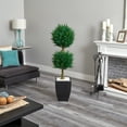 thumbnail image 5 of Nearly Natural 4.5' Cypress Artificial Topiary with Black Planter UV Resistant, 5 of 7