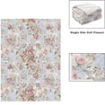thumbnail image 3 of 1pc Soft And Warm Rose Print Flange Blanket for Sofa, Couch, Office, Bed, Camping And Travel, 3 of 6