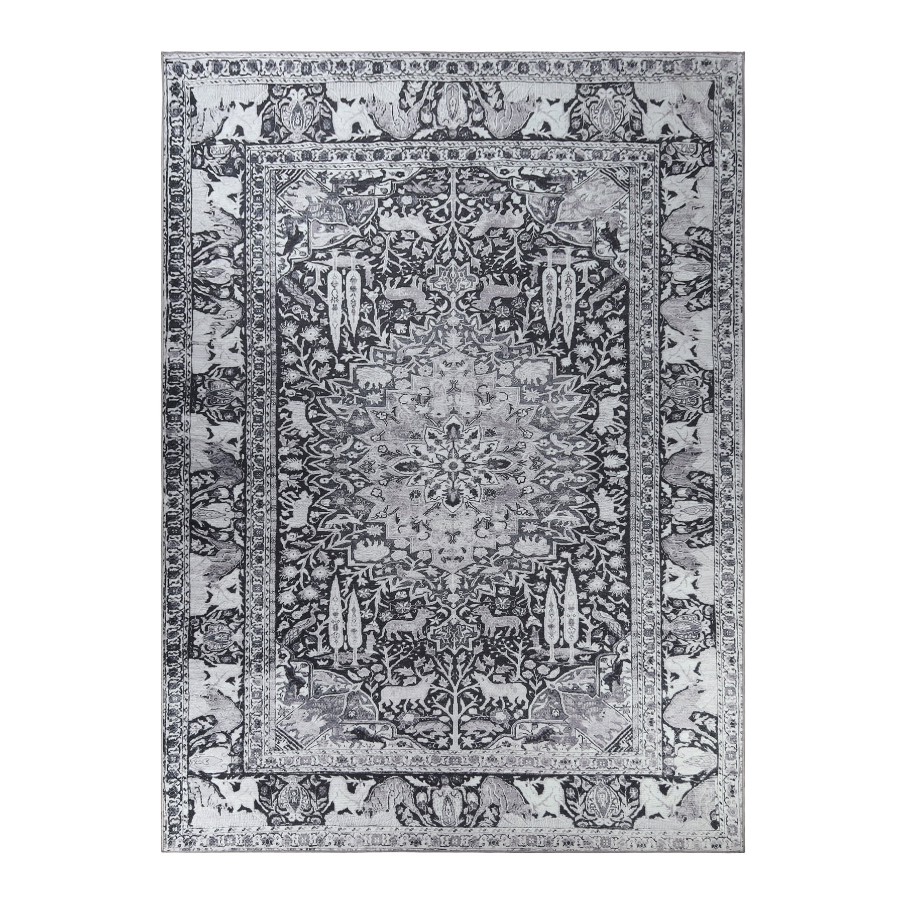 Superior Copley Oriental Medallion Indoor Area Rug, 7' 6" x 9' 6", Charcoal
