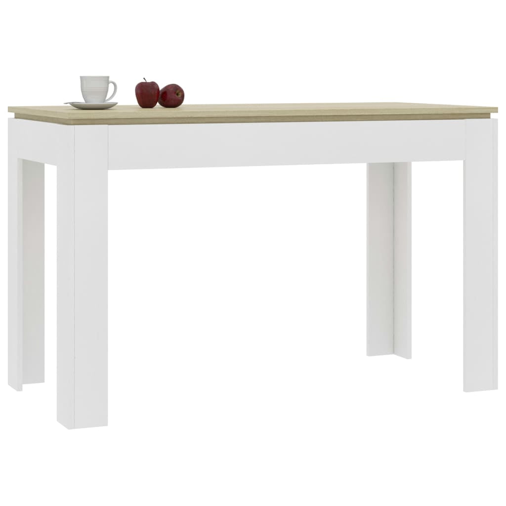 Kepooman Rectangle Dining Table, Home White Dining Table for Kitchen Living Room, Wood Color and White Kepooman Rectangle Dining Table, Home White Dining Table for Kitchen Living Room, Wood Color and White