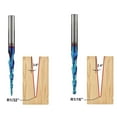 thumbnail image 6 of 2-Flute Tapered Ball Nose End Mills Carbide Cutter Wood Router bit 6.35mm shank, 6 of 7