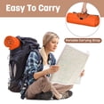 thumbnail image 4 of Tirrinia Waterproof Outdoor Blanket with Sherpa Lining, Windproof Triple Layers Warm Comfy Foldable for Camping Stadium, Sports, Picnic, Grass, Concerts, Machine Washable, Orange/Grey, 51''X 59''., 4 of 8