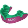 OPRO Junior Silver Level Self-Fit Antimicrobial Mouthguard - Pink/Fluor. Green