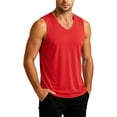 thumbnail image 4 of Kalauyu Mens Sleeveless V Neck Tank Tops Slim Fit Breathable Quick Dry Summer Solid Color Gym Workout Sleeveless Shirts, 4 of 5