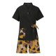 thumbnail image 4 of Puntoco Mujer Casual Suelto V-Cuello Manga Corta Pantalones Cortos Sudor Traje De Vapor Blusa Y Pantalones Cortos Conjuntos Liquidación Puntoco Puntoco-4339, 4 of 6