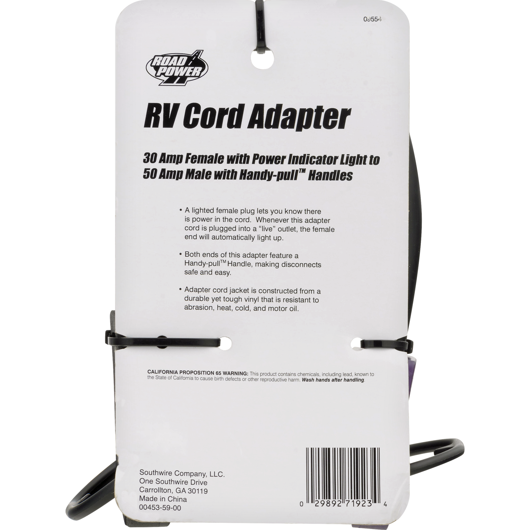 Road Power 09554-90-08 10/3-Gauge 30-50-Amp RV Adapter Power Cord, 18-Inches - image 5 of 5