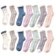 thumbnail image 3 of Calcetines de felpa suaves y cálidos pantuflas calcetines para dormir en el piso medias de tubo medio de color sólido para mujer 7 pares Advancent  AP000403-00, 3 of 7