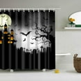 thumbnail image 2 of DOLITY Rideau de Douche en Polyester Design Arbre Noir & Chat avec 12 Crochets Arbre Chat, 2 of 4