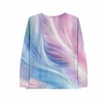 thumbnail image 3 of VgaVtl Womens Tee Shirts Long Sleeve Tunic V-Neck Ladies Tops Holiday Loose Pink Graphic Leisure Shirts,XXL, 3 of 4