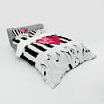 thumbnail image 3 of Ambesonne Modern Bedding Set 3 Pcs, Red Rose on the Piano, Twin, Pink Black White, 3 of 3