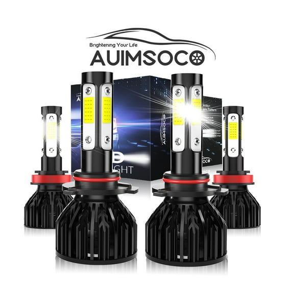 For Ford Edge 2015-2021 LED Headlights 4000LM High Low 6000K Bulbs Kit,  4-Pack Super Bright White 9005 H11 Combo, 300% Brighter High Power Lamps, Canbus No Error