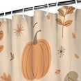 thumbnail image 2 of Fall Pumpkins Leaves Pattern Shower Curtain 84"x72" ,Bathroom Decorative Shower Curtains Set with 12 Hooks,Modern Waterproof Washable Shower Curtain, 2 of 4