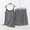 Dark Gray plus size shorts set a1, variant on Cagogo Women Plus Size 2 Piece Shorts Set Casual Striped V Neck Tank Top Elastic Waisted Lounge Sets Summer Cruise Outfits Loose Sleeveless Tops Comfy Matching Airport Travel Clothes, White M