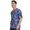 thumbnail image 5 of Tooniforms Men & Women Scrubs Top V-Neck Print TF701, 5 of 5