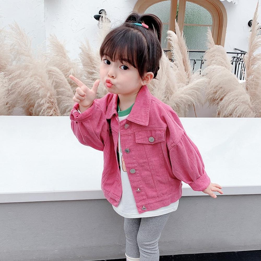 Kids pink denim jacket deals