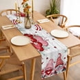thumbnail image 3 of Valentine's Gnomes Table Runner - 90 Inch Long Weeping Eucalyptus Pink Red Love Heart Vintage Cotton and Linen Blended Dress Scarves Farmhouse Table Runner for Kitchen Dining, Coffee Table, 13" x 90", 3 of 8