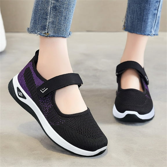 NOKIO Arch Support Walking Shoes for Women Non Slip Orthopedic Shoes Comfort Slip on Sneakers Fashion Summer Women Sneakers Mesh Breathable Comfortable Casual Shoes Womens Walking Shoes