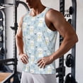 thumbnail image 5 of Pofeuu Cute Cat Print Men's Workout Tank Tops Sleeveless Muscle Gym Shirt Quick Dry-4X-Large, 5 of 7