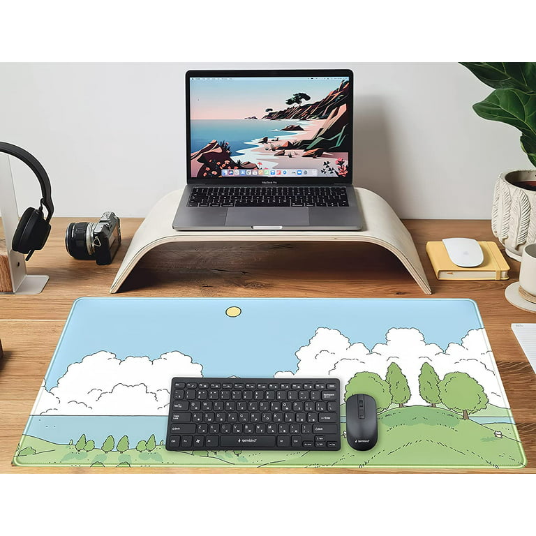 Kawaii Cartoon Rabbit Desk Mat, Tulip Desk Pad Anime Flowers Mousepad  Extended Mouse Pad Xxl, Keyboard Mouse Mat, Office Decor Desk Accessories  For Women - Temu