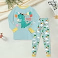 thumbnail image 2 of Hessimy Toddler Boys Girls Spring Summer 2Pcs Long Sleeve Pullover Tops Soft Casual Pants Sweatsuit Set, Pullover Casual Set(Light Blue,5-6 Years), 2 of 5