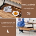 thumbnail image 4 of LUCKHAO  43" Lift Top Coffee Table with Storage ,  Multifunctional Lift Top Coffee Table with Tempered Glass Legs , for Living Rooms And Office, 4 of 27