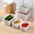 thumbnail image 1 of Caja de almacenamiento de grado alimenticio Caja de conservación de alimentos frescos Fiambrera de plástico para microondas Caja sellada Fiambrera portátil con partición Almacenamiento de frutas, 1 of 5