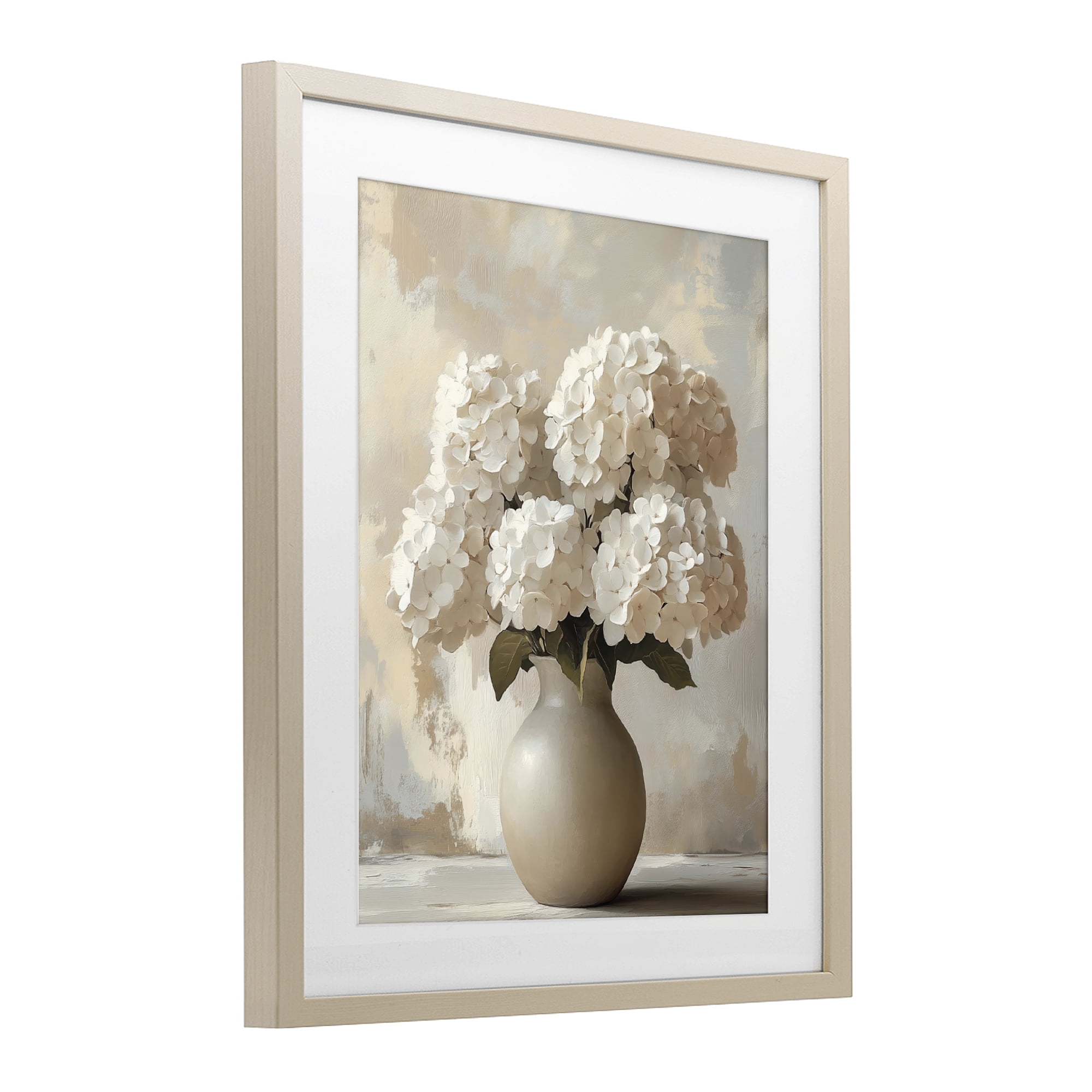 Stupell Industries Vase of Hydrangeas in Bloom Birch Framed Print Under Glass, design by LSR Design Studio