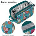 thumbnail image 4 of Toiletries Bag,Dogs with Pioneer Flower Mens Womens Toiletry Bag Bathroom Bag,Waterproof Toiletry Travel Bag Dopp Kit Shaving Bag 11x6.3x5.1 Inch, 4 of 5