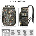 thumbnail image 2 of Garden Floral Aesthetic Design Backpack Cooler - 20L High Capacity, Multiple Pockets for Organization, 2 of 5