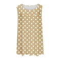 thumbnail image 4 of Besolor Plus Size Tank Tops for Women Polka Dots Crewneck Sleeveless Shirts Pleated Casual Loose Summer Blouse Tees, 4 of 6