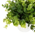 thumbnail image 4 of DesignOvation 7"H Artificial Eucalyptus Plant in White Ribbed Ceramic Pot, 4 of 8