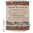 thumbnail image 2 of Farmhouse Waterproof Fabric Shower Curtain,Brown Country Star Berry Vintage Wood Grain Waterproof Fabric Shower Curtain for Bathroom Curtains Bathtubs Shower Curtains with 12 Hooks Stall 48x72in, 2 of 8