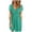 Green, variant on OSOLU Solid Color Women Casual V-Neck Short Sleeve Button Down Dress Summer Elastic Waist A-Line Swing Tank Dresses Relaxed Fit Sundress Wedding Guest Dress
