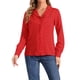 thumbnail image 1 of INSPIRAR CHIC Camisas de Manga Larga Impresas de los Años 50 para Mujeres con Lunares en Forma de Corazón L Rojo Oscuro, 1 of 5