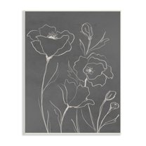 Stupell Industries Blossoming Flower Petals Botanical Line Doodle Drawing Graphic Art Unframed Art Print Wall Art, Design by Elizabeth Medley