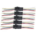 thumbnail image 3 of Conectores eléctricos a prueba de agua, 5 piezas de forma eléctrica para automóvil Conector eléctrico para automóvil Cable conector a prueba de agua Rendimiento probado, 3 of 14