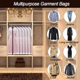 thumbnail image 7 of Garment Bags Covers (24''X60'' Set of 12) Long Dress Bags for Hanging Clothes (Pack of 6) with Study Full Zipper Coat Covers for Closet Clothes Storage and Travel Black,24''X60''-12P, 7 of 7