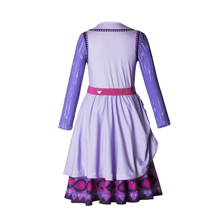 Ruikajia Wish Asha Cosplay Costume Wish Princess Costume Outfit for Girls Kids Asha Costume, Girl's, Size: 4T, Purple