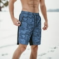 thumbnail image 3 of Aayomet Mens Workout Shorts Lightweight Gym Shorts With Zip Pockets (Blue, L), 3 of 4