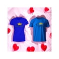 thumbnail image 1 of Playera En Duo Para Parejas De Queen y King 14 De Febrero San Valentin Color Azul Talla Chica Marca Emil SaEs, 1 of 4