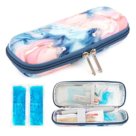 YOUSHARES Insulin Cooler Travel Case - Diabetic Carrying Cooling Bag for Insulin Pen and Diabetic Supplies Handy Medication Insulated (Quicksand Powder)