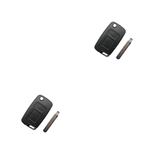 Sidaley Carcasa de llave de coche ABS portátil desmontable protectora plegable mando a distancia Fob funda protectora accesorios 2 Tecla Izquierda 2piezas