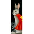 thumbnail image 2 of Ann R 13x32 Black Ornate Wood Framed with Double Matting Museum Art Print Titled - Super Lapin IV, 2 of 4