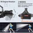 thumbnail image 4 of Lampe Frontale Rechargeable 20000 Lumens, P70 LED Super Lumineuse, 5 Modes USB Rechargeable Étanche Lampe Frontale, 4 of 5