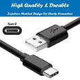 thumbnail image 2 of American Terminal USB-C to USB-A 3.0 Cable 6 Feet Type C Charging and Data Transfer 3-Pack, 2 of 11