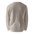 thumbnail image 3 of Tiijoy Women's Hollow Out Knitted Jacket Fashion Zip Up Casual Coat Outerwear Sweater, 3 of 4
