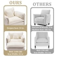 thumbnail image 3 of Armrest Sofa, 47.3" Gexpusm Indoor Comfy Chenille Couch for Bedroom, Cozy Single - Seater Sofa with Ottoman for Living Room Apartment,Small Space, Beige, 3 of 9