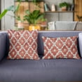 thumbnail image 2 of Plutus Velvet Majestic Red, Gray Handmade Luxury Pillow - Double sided 18" x 18", 2 of 2